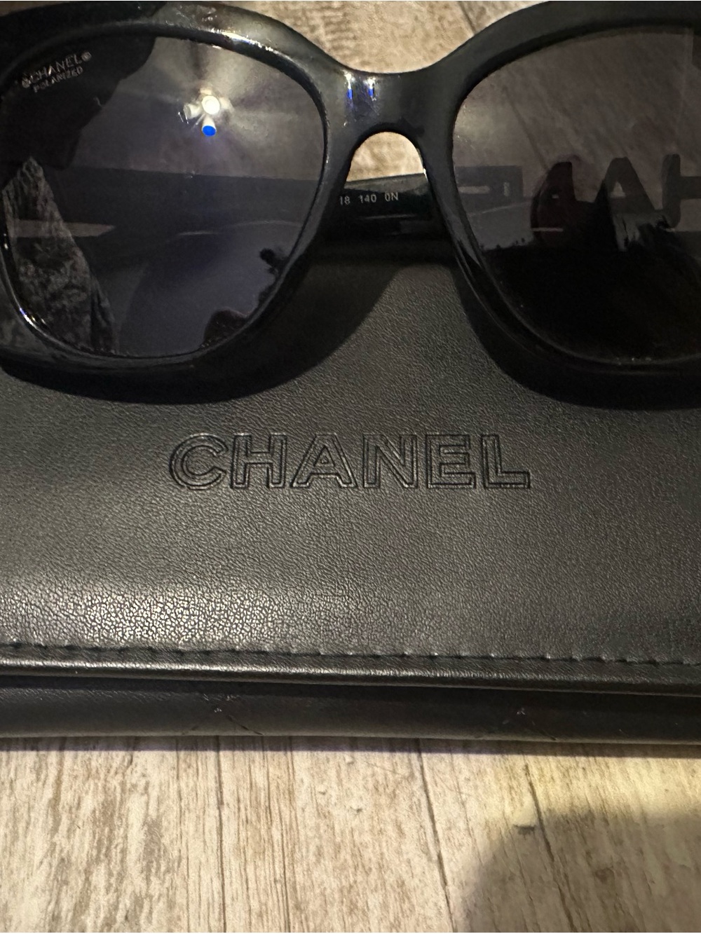 CHANEL Black Men's Oversized Sunglasses with Dark Lenses